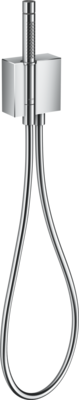 Coude de raccordement Axor Edge Fixfit Porter coupe diamant avec douchette à main tube 2 jets et flexible de douche