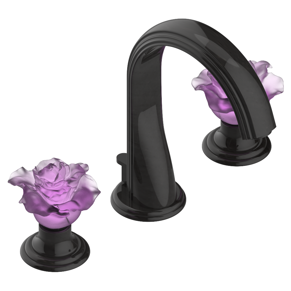 Mélangeur de lavabo 3 trous avec vidage THG Paris - Collection "Rose"