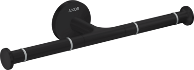 Porte-rouleau double Axor Universel Circulaire en noir mat