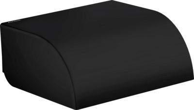 Porte-rouleau avec couvercle Axor Universel Circulaire en noir mat
