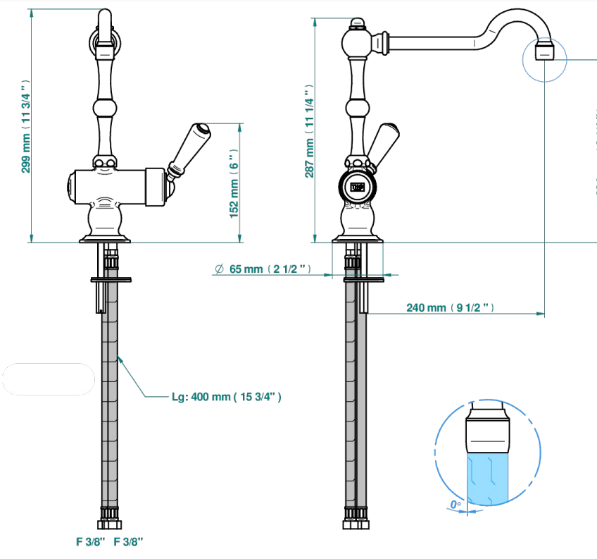 Mitigeur de cuisine THG 234 avec bec orientable - vue 7