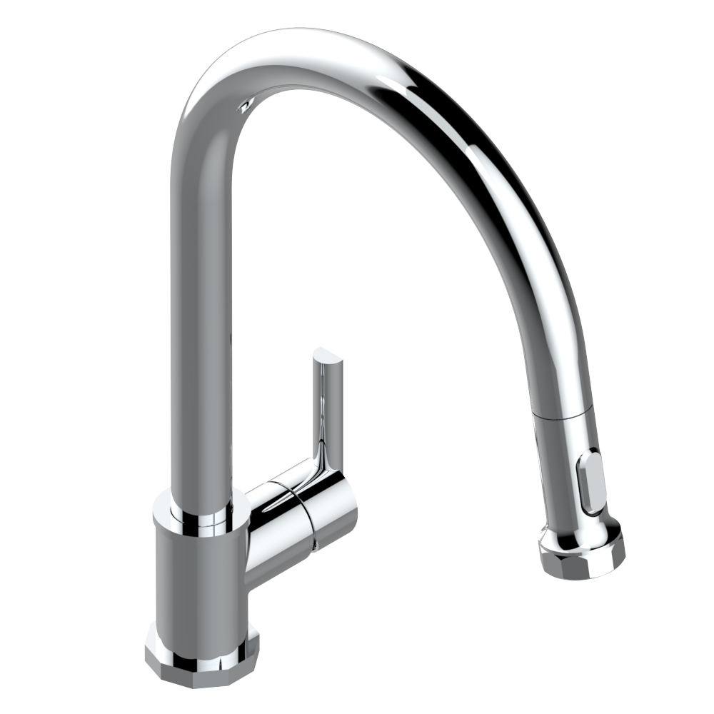 Mitigeur de cuisine THG 191 avec douchette extractible, Choix de la finition: Chromé - A02