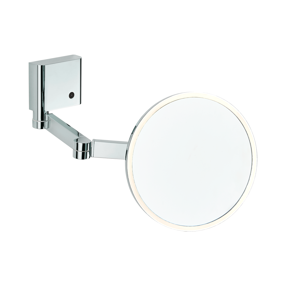 Miroir agrandissant THG rond extensible avec éclairage LED - Collection &quot;Yoko Ice&quot;