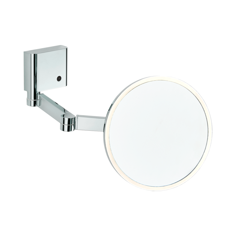 Miroir agrandissant THG rond extensible avec éclairage LED - Collection "Yoko Ice"