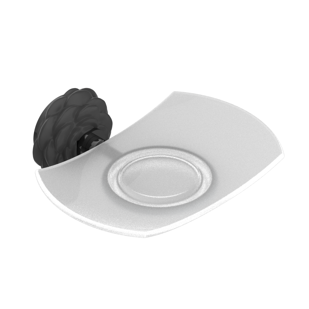 Porte-savon THG - Collection "Camélia Cristal Noir" — vue 2