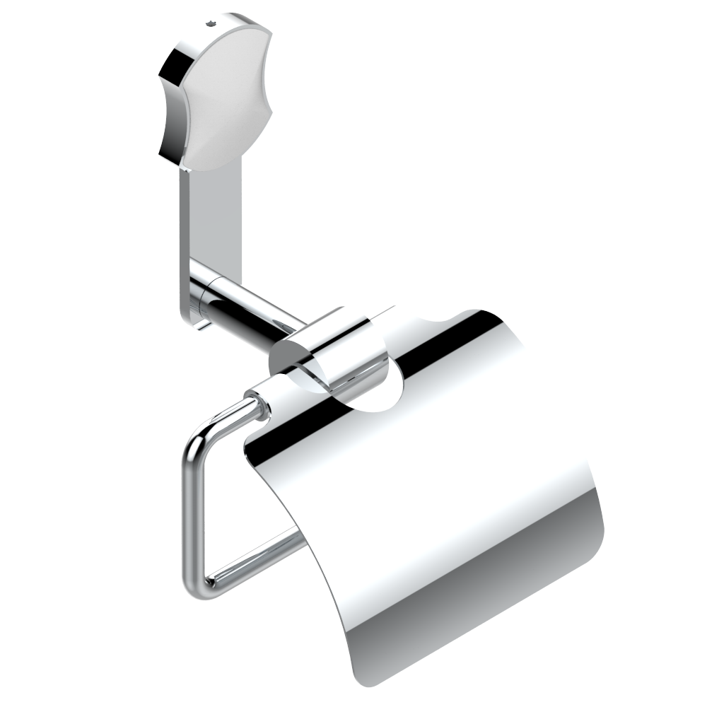 Porte-rouleau avec couvercle THG - Collection &quot;Infini porcelaine blanche&quot;
