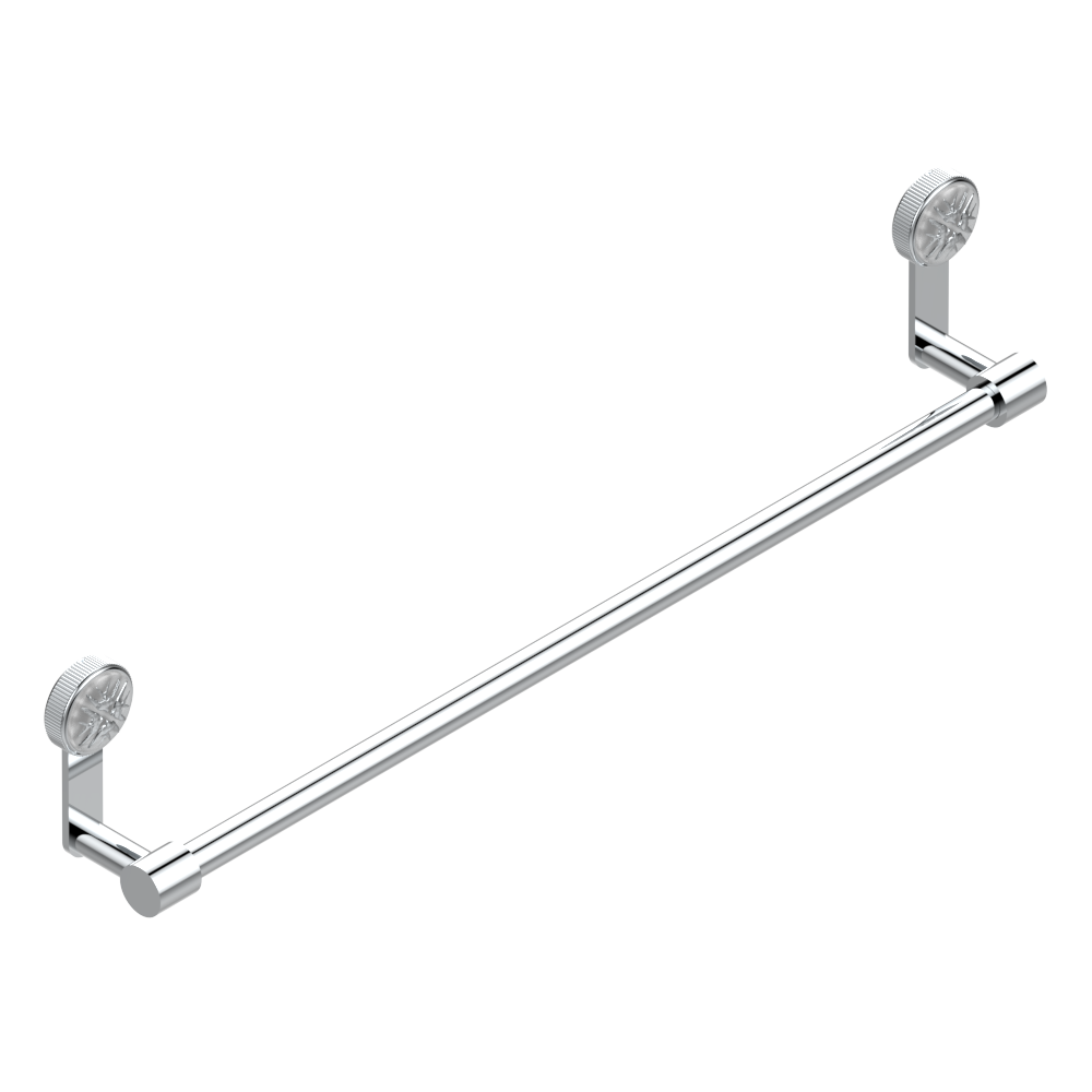 Porte-serviette THG 65 cm - Collection &quot;Hirondelles tamponnées platine&quot;
