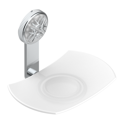 Porte-savon THG - Collection "Hirondelles tamponnées platine"