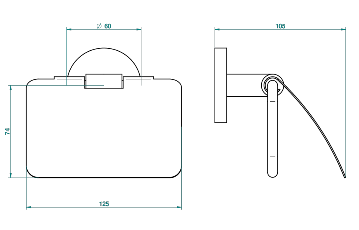 Porte-rouleau avec couvercle THG - Collection "Anoa"