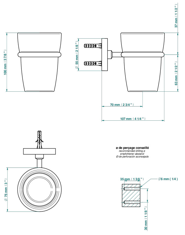 Porte-brosse à dents THG - Collection "Bondi" — vue 4