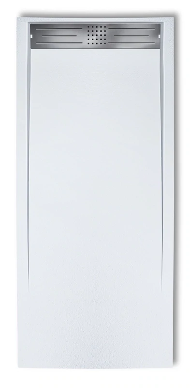Receveur de douche rectangulaire Galaxite extra-plat et anti-dérapant (100 à 180 cm) x 80 cm avec grille en inox et bonde extra-plate