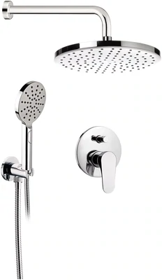Ensemble de douche encastré Remer Classline en laiton chromé