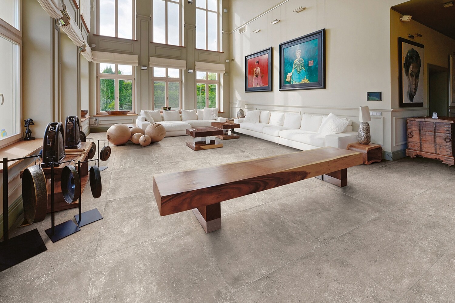 Grès cérame Tagina Umbria Antica Grigio mat 60 x 120 cm, rectifié