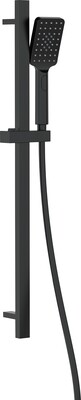 Deante Alpinia Shower Bar with Handheld Showerhead 3 Jets and Matte Black Hose