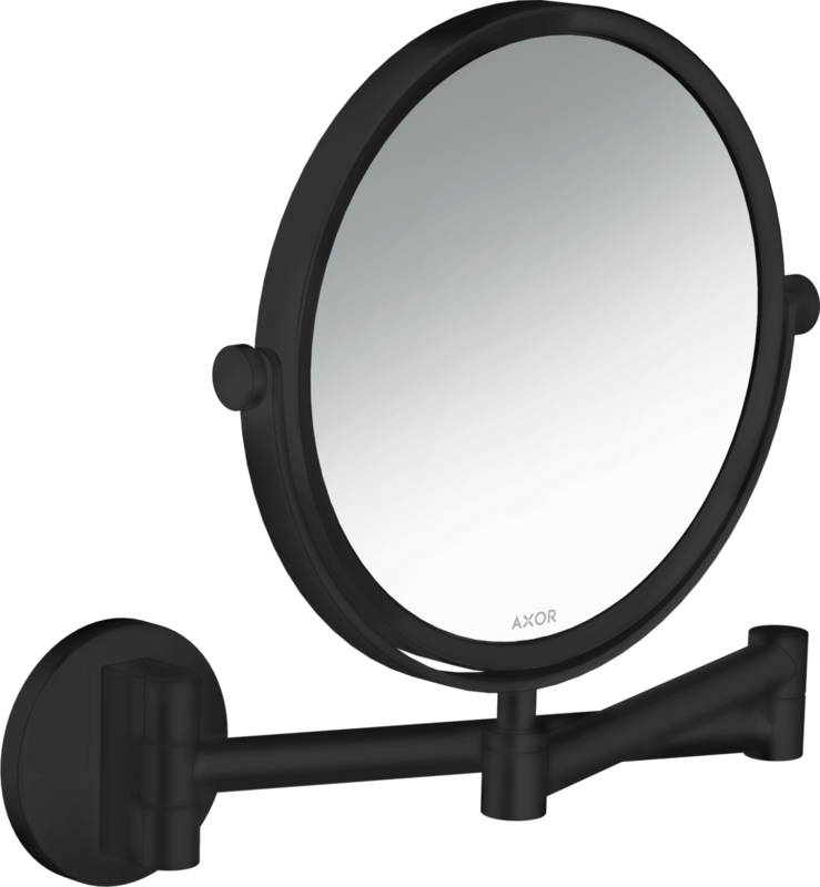 Miroir de rasage Axor Universel Circulaire en noir mat