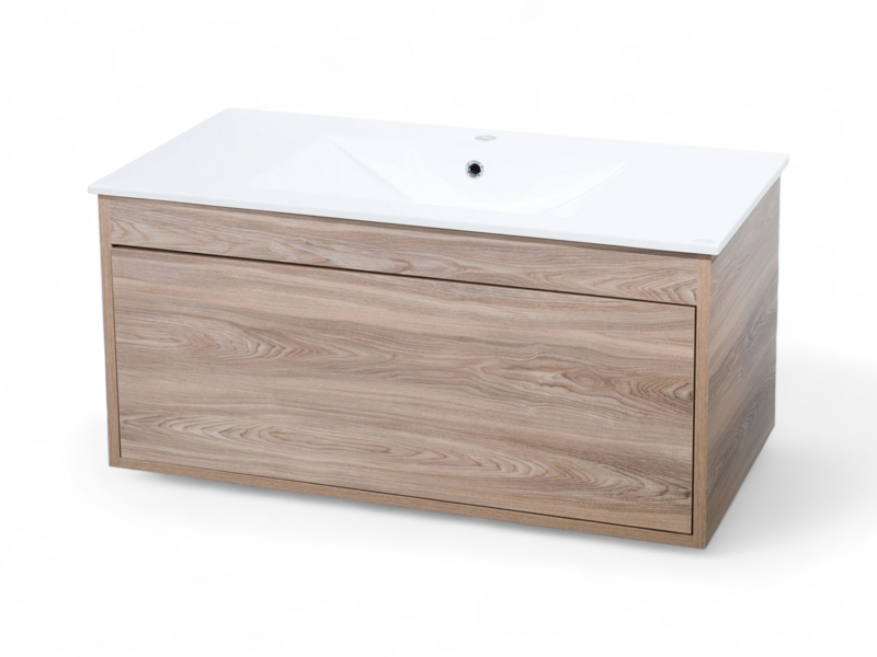 Plan-vasque Comete 96 cm avec meuble de salle de bains à un tiroir