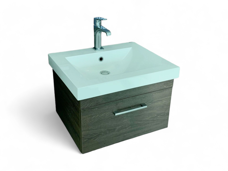 Plan-vasque Spazio 60 cm avec meuble de salle de bains à un tiroir