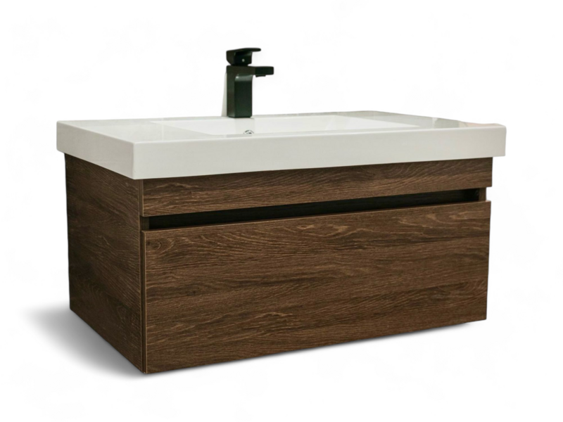 Plan-vasque Spazio 80 cm avec meuble de salles de bains à un tiroir