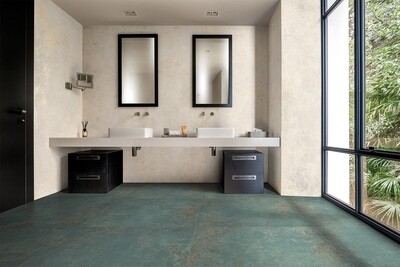 Grès cérame Tagina effet métal Pearl mat 60 x 120 cm, rectifié