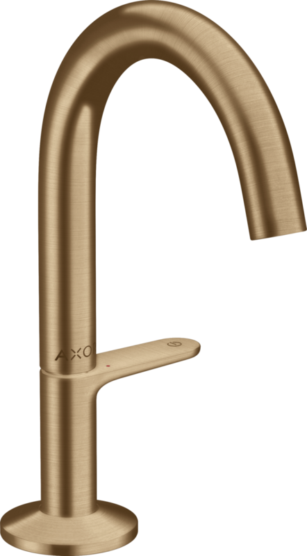 Mitigeur de lavabo AXOR One Select 140 avec bonde push-open en bronze brossé