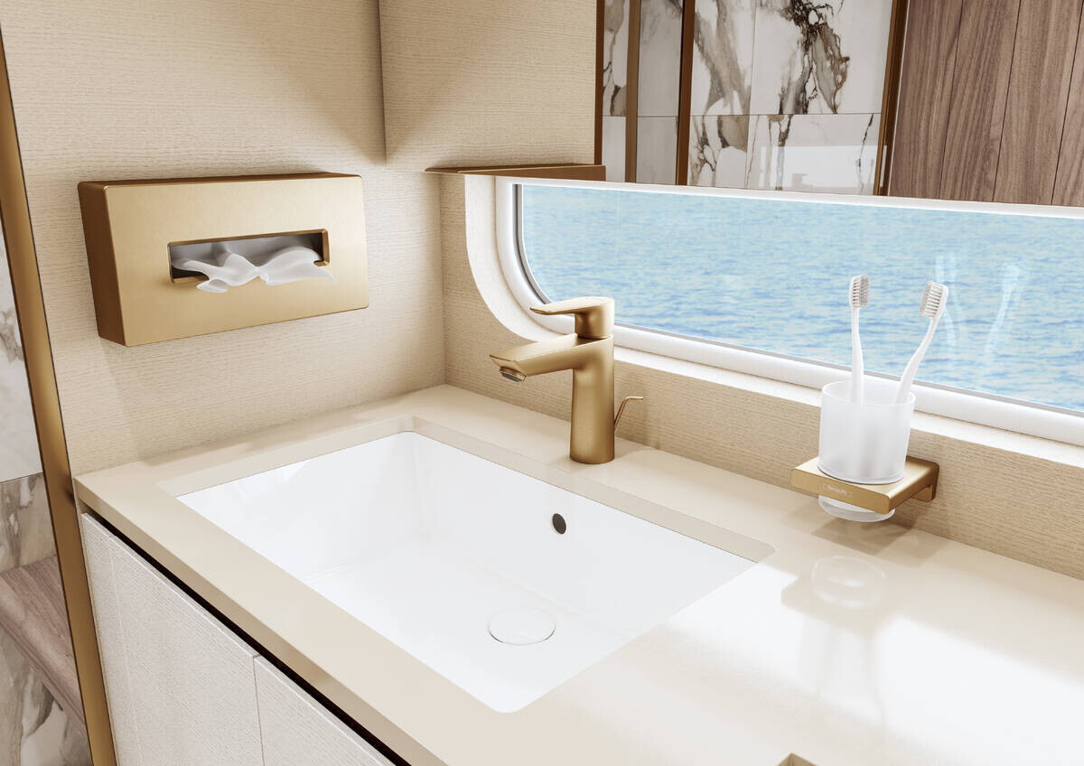 Distributeur de mouchoirs en papier Hansgrohe AddStoris en bronze brossé