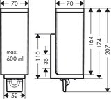AXOR Universal Rectangular Distributeur de savon liquide