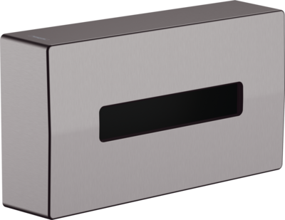 Distributeur de mouchoirs en papier Hansgrohe AddStoris en noir chromé brossé