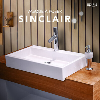 Vasque à poser Sinclair 64 cm en blanc