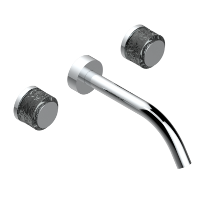 Mélangeur de lavabo THG encastré mural 3 trous, bec goliath - Collection &quot;New Paradise&quot;