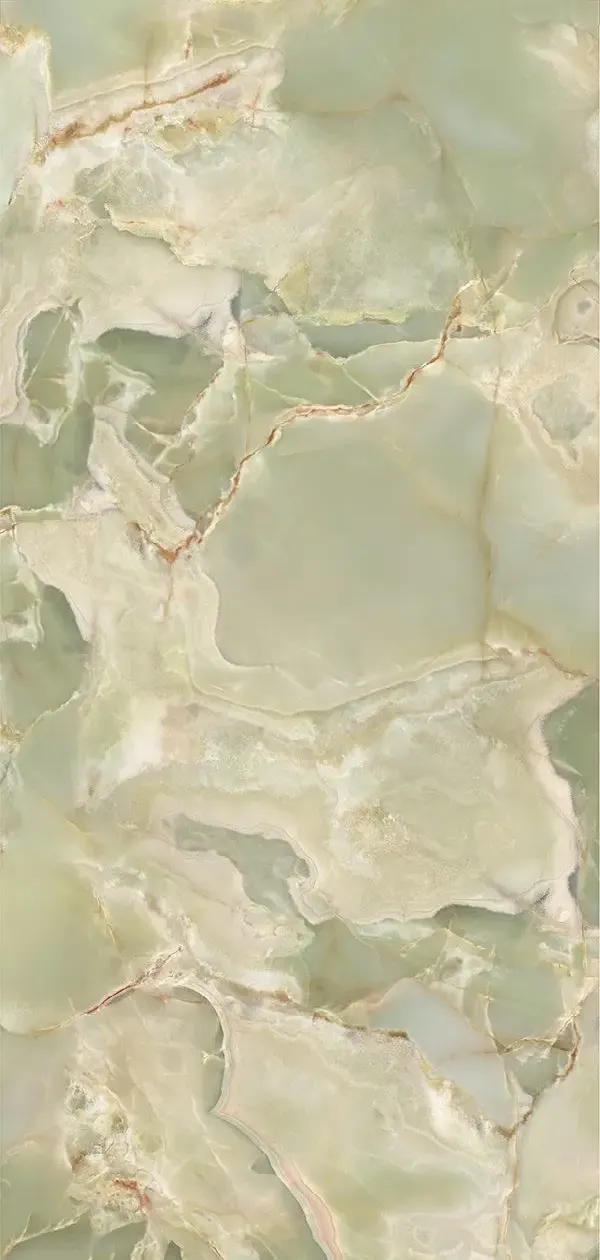 Grès cérame Onice Reale Smeraldo poli 120 x 280 cm - Tagina