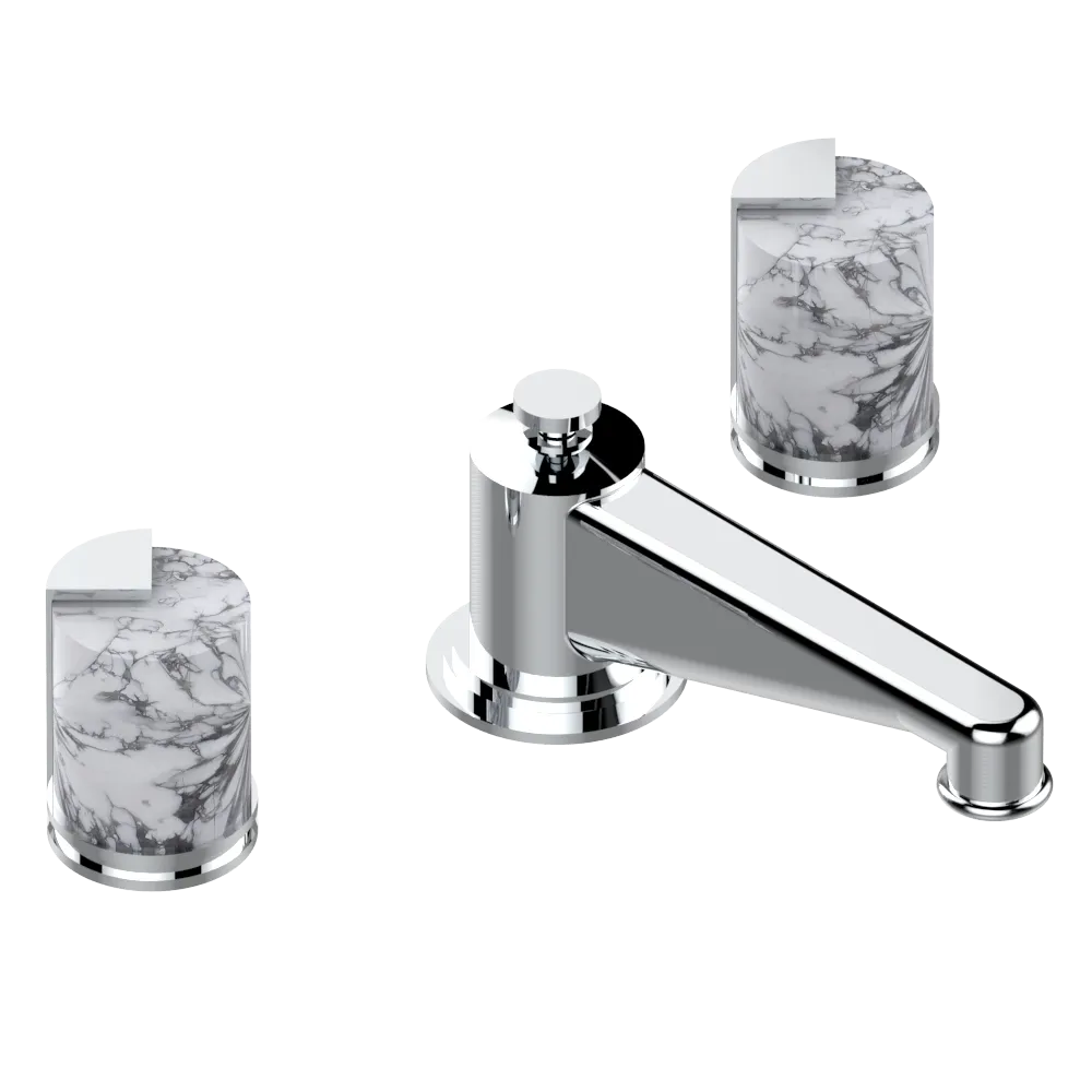 Mélangeur de lavabo 3 trous THG avec vidage - Collection &quot;Le 9 Howlite&quot;