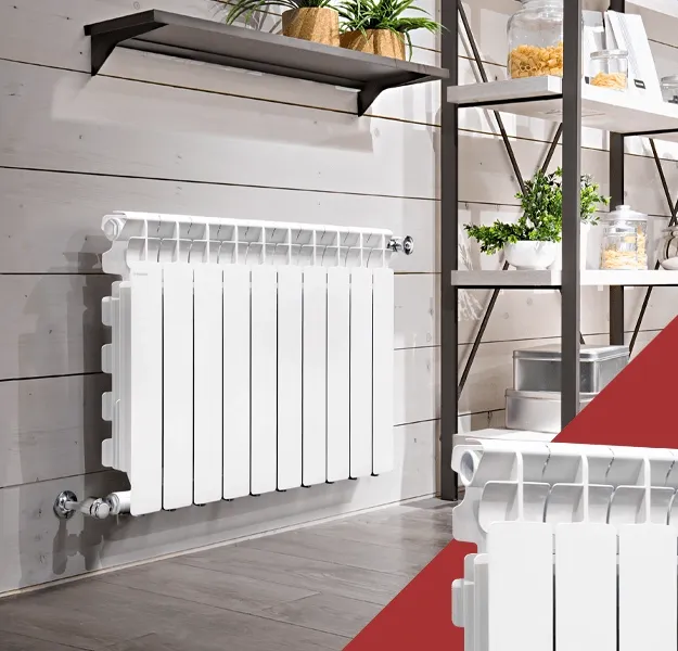 Elément de radiateur en aluminium moulé Fondital CALIDOR80 B2 (entraxe 500 / profondeur 80)