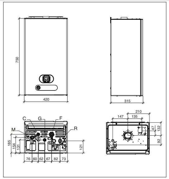 Chaudière murale à condensation Fondital ITAKA KR 32 KW — vue 3