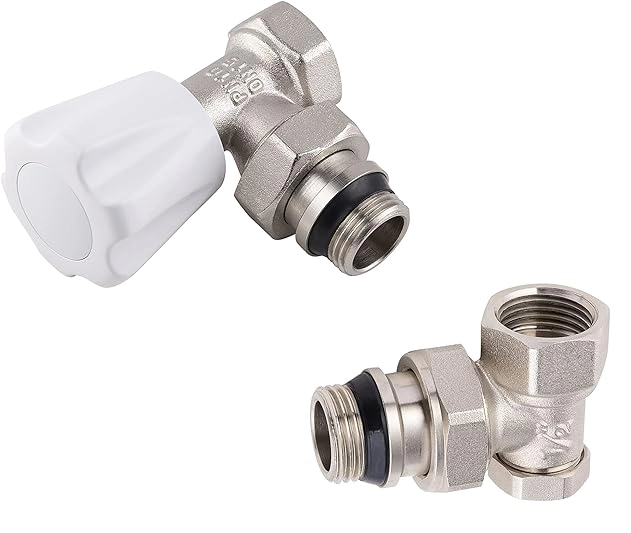 Couple robinet radiateur Fondital 1/2" x 14 en cuivre Fornara - vue 2