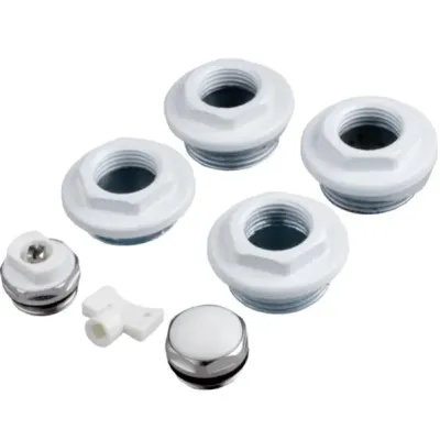 Kit de montage Fondital en blanc pour radiateurs en aluminium