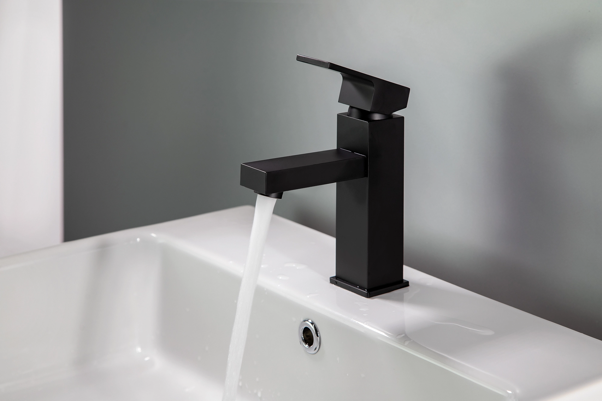 Mitigeur de lavabo Deante Anemon 95 avec bonde clic-clac en noir mat - vue 2
