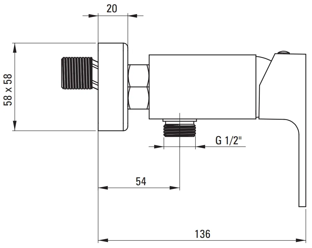 Mat Black Deante Anemon Shower Mixer
