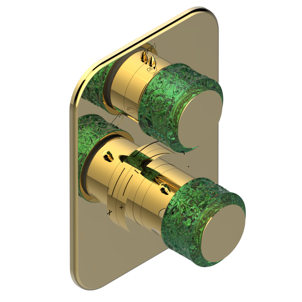 Set de finition THG pour douche thermostatique à encastrer 2 fonctions avec inverseur - Collection "New Island" — vue 3