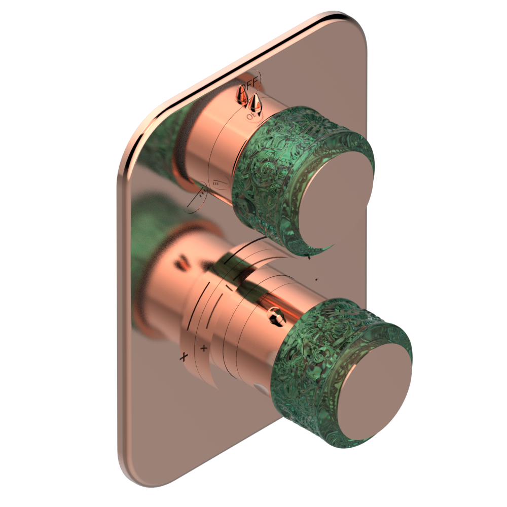 Set de finition THG pour douche thermostatique à encastrer 2 fonctions avec inverseur - Collection "New Island" — vue 4