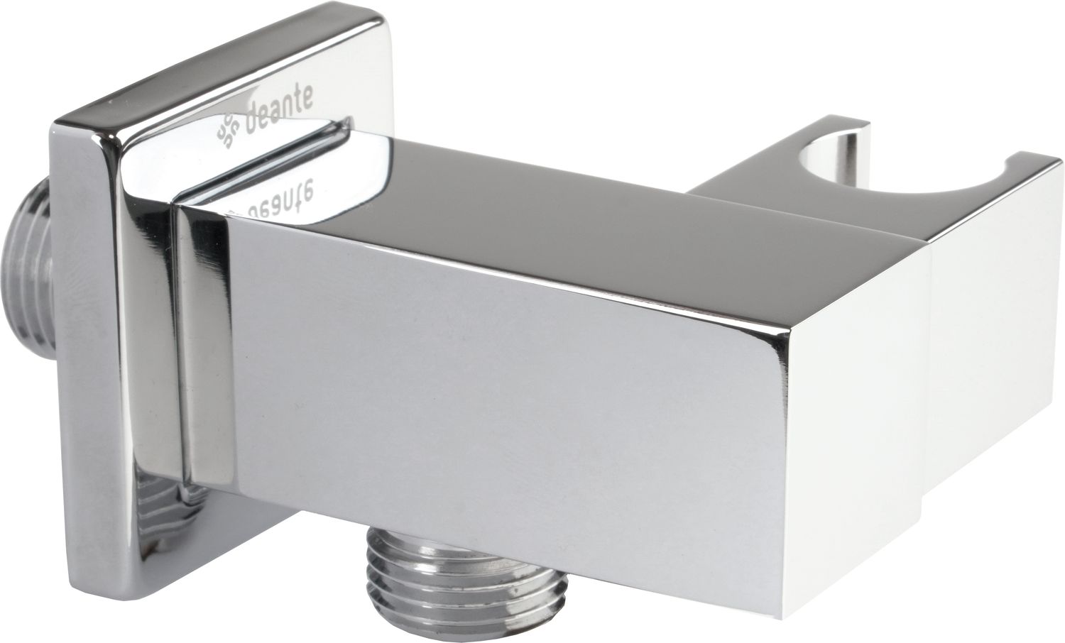 Deante Cascada Square Connection Elbow with Chrome Hand Shower Holder