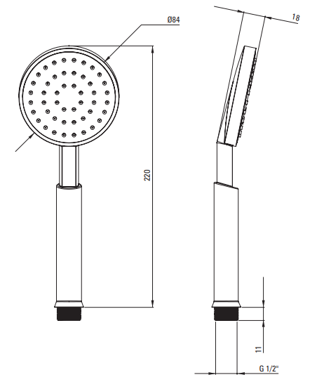 Colonne de douche Deante Temisto 250 avec mitigeur de douche en chromé — vue 4