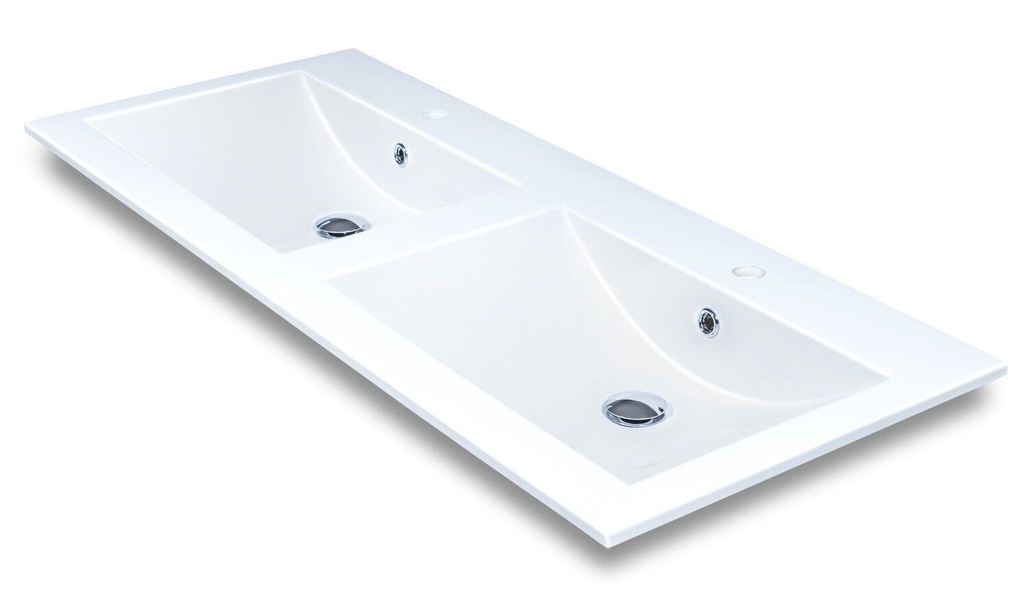 Plan-vasque double Comete 120 cm