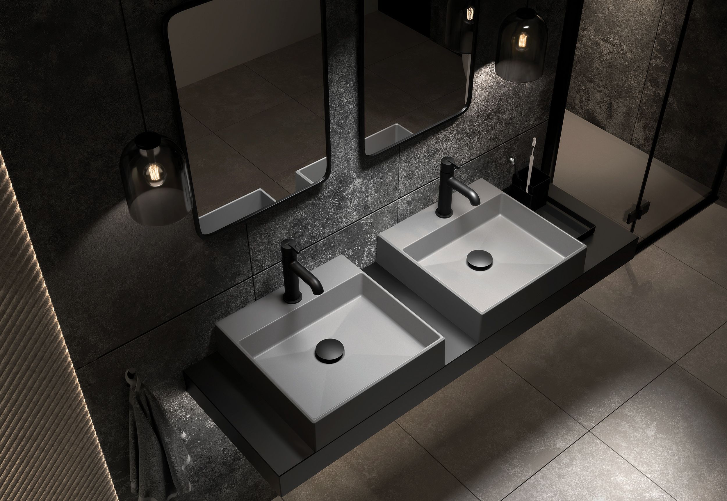 Bonde de lavabo Deante click-clac en noir mat - vue 6