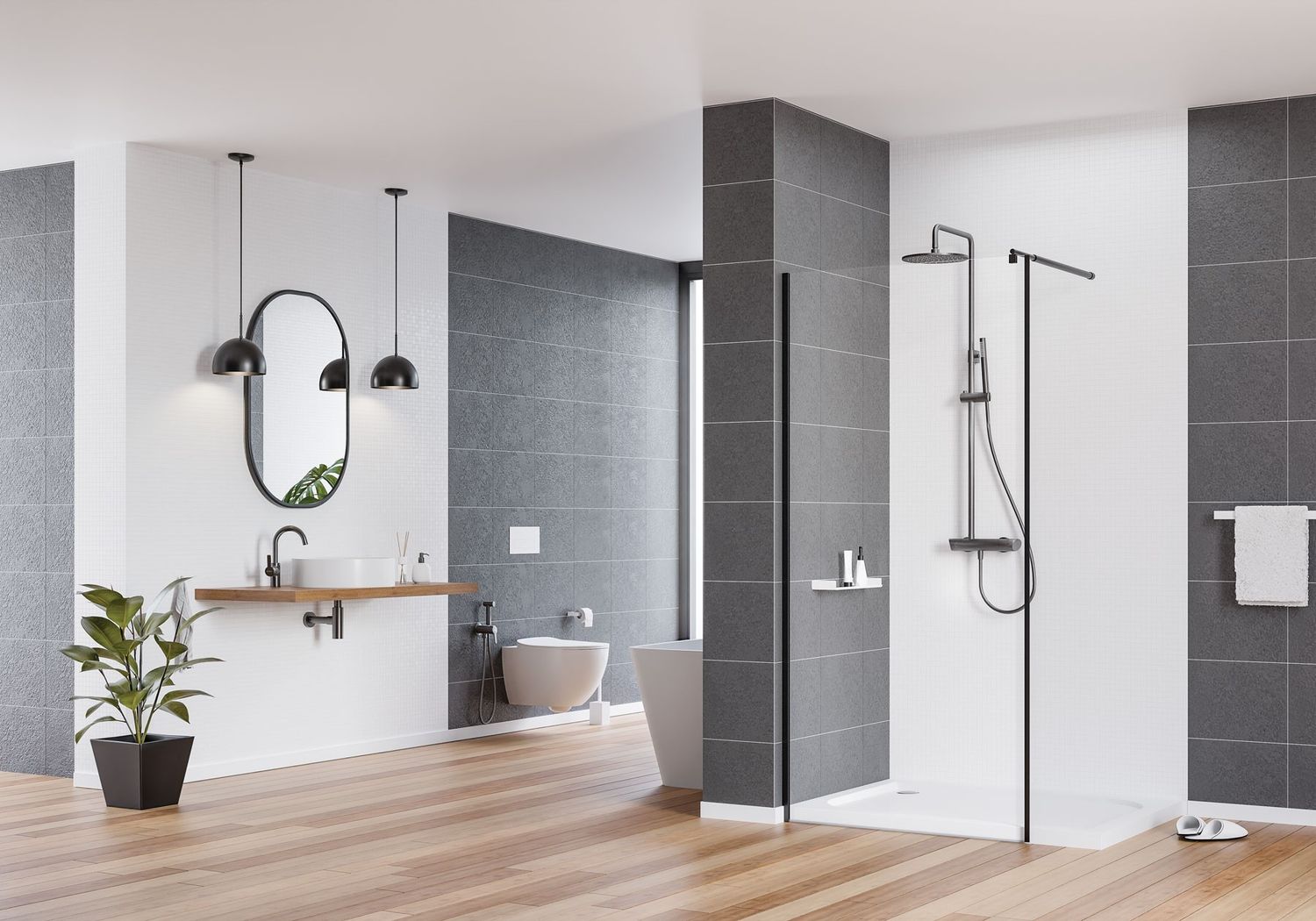 Siphon de lavabo Deante rond en titane