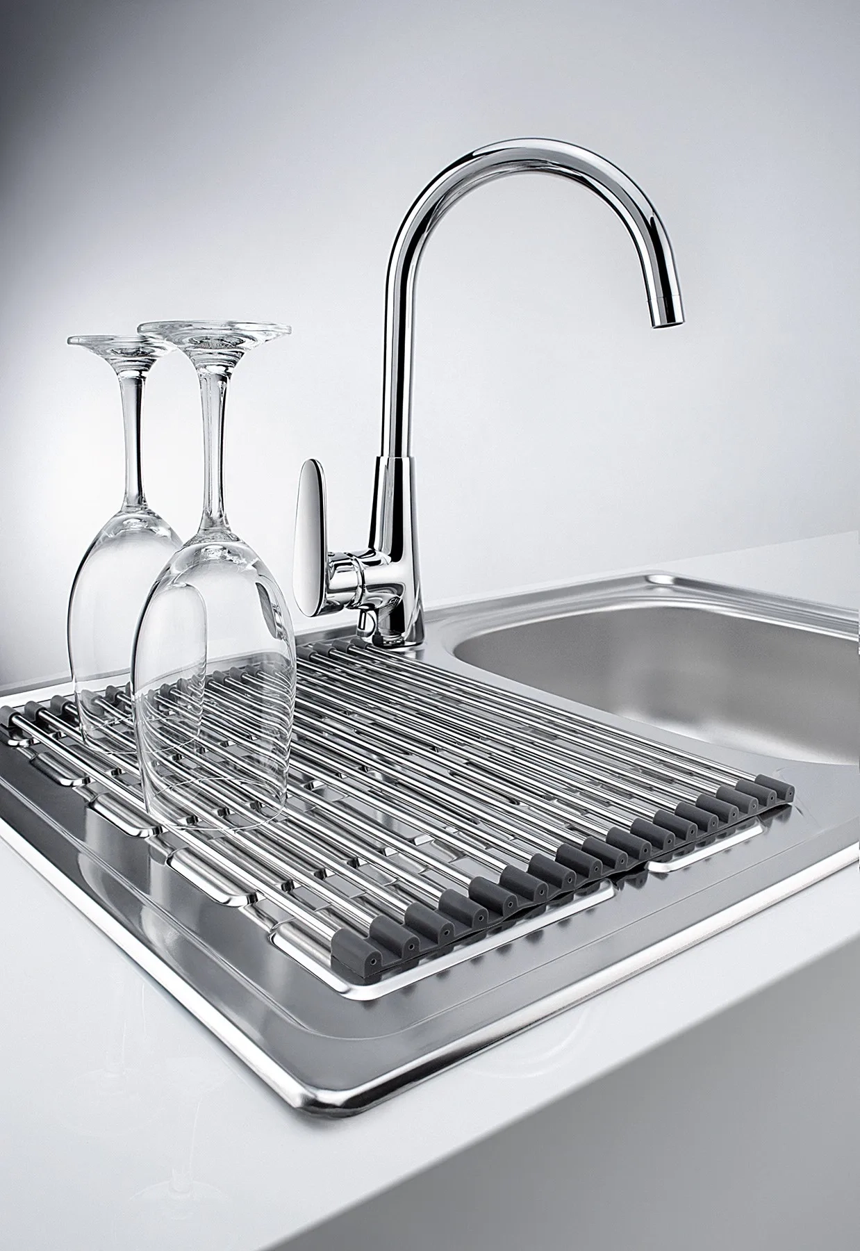 Évier de cuisine encastrable Deante Soul 78 x 49 cm​ en acier inoxydable simple bac avec égouttoir et vidage - vue 3
