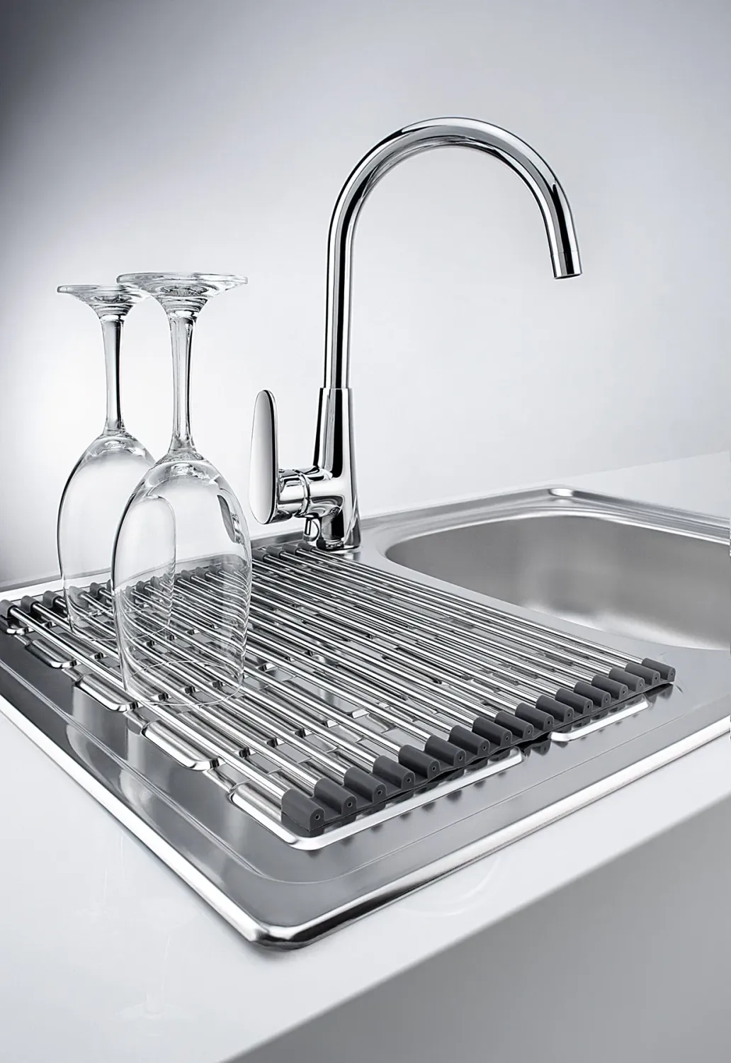 Évier de cuisine encastrable Deante Soul 78 x 49 cm en acier inoxydable simple bac avec égouttoir et vidage — vue 3
