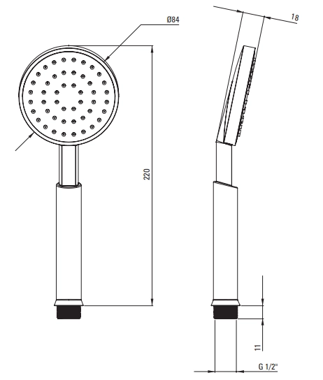 Colonne de douche Deante Temisto 250 avec mitigeur de douche et bec verseur en chromé - vue 4