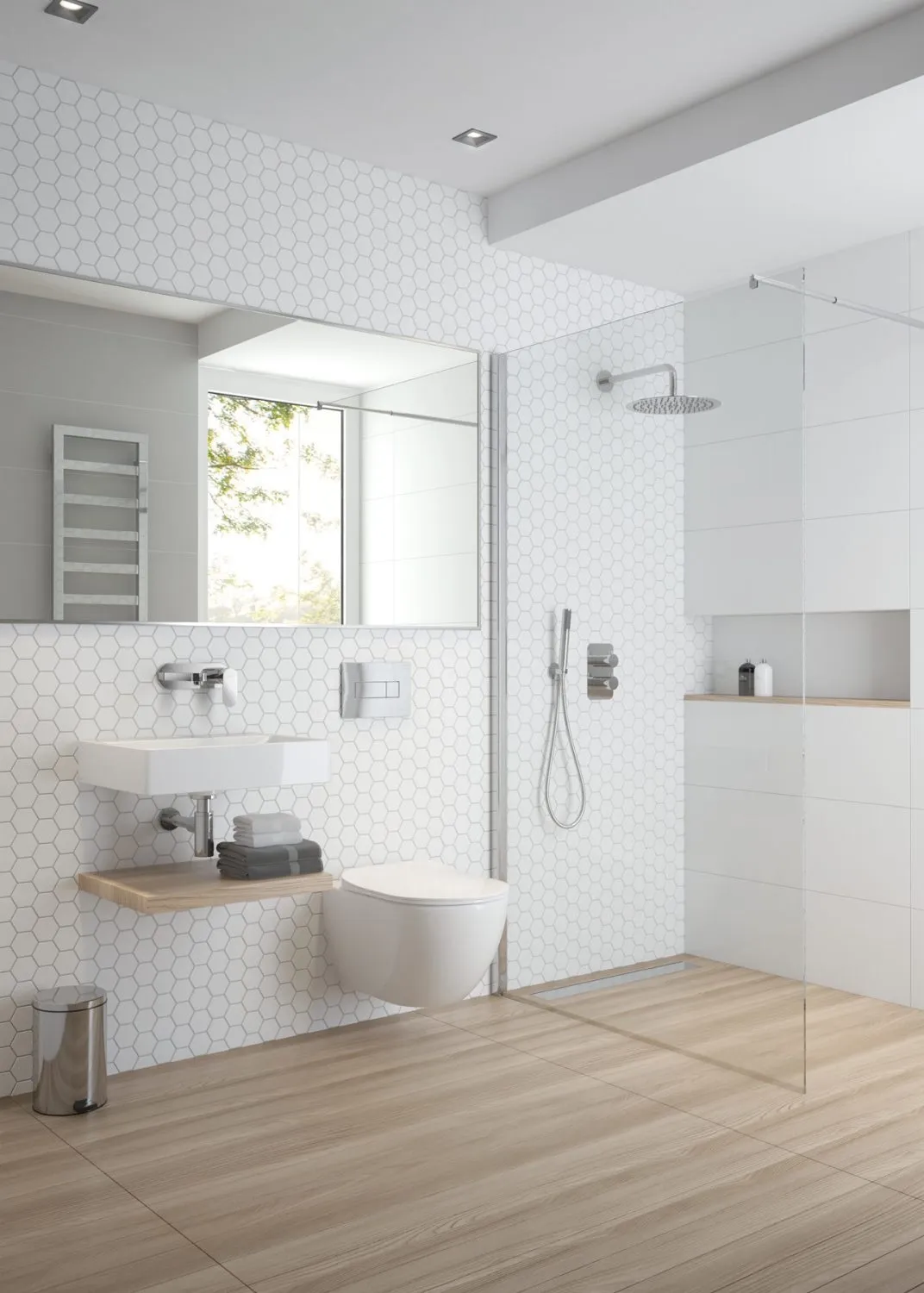 Douche de tête ronde Deante Floks 250 en chromé — vue 4