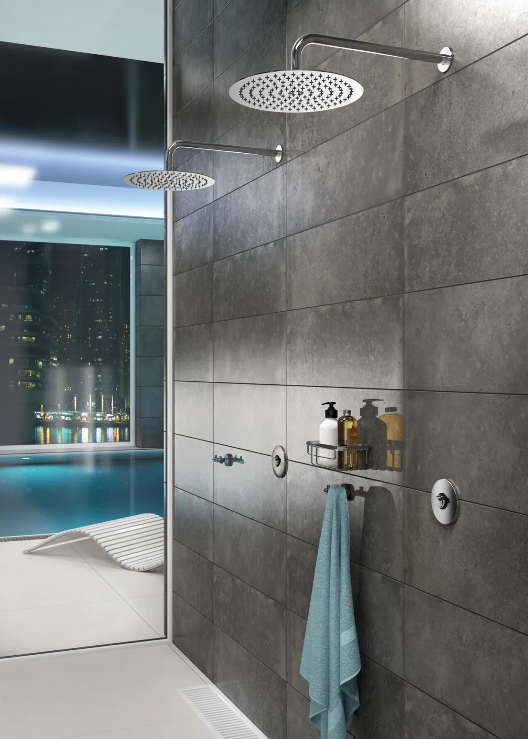 Douche de tête ronde Deante Floks 250 en chromé — vue 3