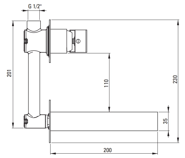 Mitigeur de lavabo encastré Deante Anemon 184 mm sans bonde en noir mat - vue 5